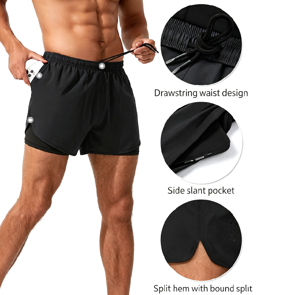 Pantaloncini da corsa 2 in 1 a - Compression Shorts Athletes recensione e prezzo